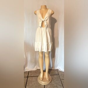Elodie 100% Cotton Lace-Trimmed short dress Size Medium Women